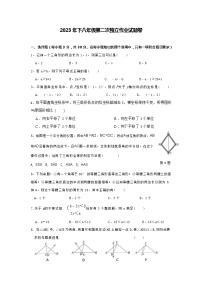 浙江省金华市东阳六校2023-2024学年上学期八年级数学期中试卷（含答案）