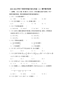 广西贺州市富川县2023-2024学年七年级上学期期中数学试卷