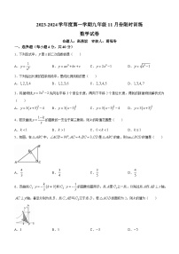 安徽省宣城市第六中学2023-2024学年九年级上学期三次月考数学试题