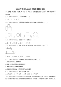 2018年四川乐山市中考数学真题及答案