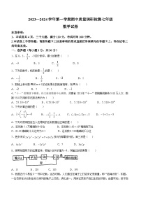 河南省洛阳市伊川县2023-2024学年七年级上学期期中数学试题