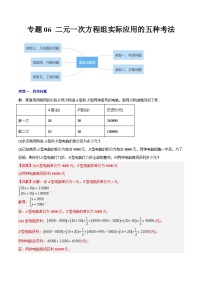 专题06 二元一次方程组实际应用的五种考法（学生版）-2023年初中数学7年级下册同步压轴题