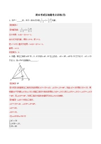 2023年初中数学8年级上册同步压轴题 期末考试压轴题考点训练（四）（学生版+教师解析）