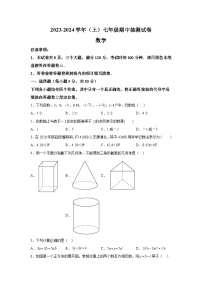 河南省焦作市中站区2023-2024学年七年级上学期期中考试数学试题（含解析）