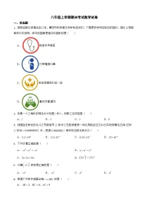 天津市河西区2023年八年级上学期期末考试数学试卷附答案