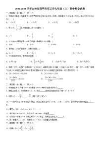 吉林省四平市双辽市2022-2023学年七年级上学期期中考试数学试卷(含解析)