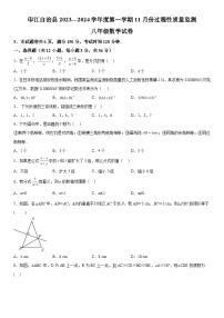 贵州省铜仁市印江土家族苗族自治县2023-2024学年八年级上册期中数学试题（含解析）