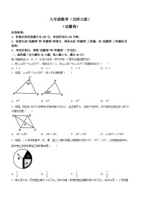 安徽省宿州市砀山县2023-2024学年九年级上学期月考数学试题