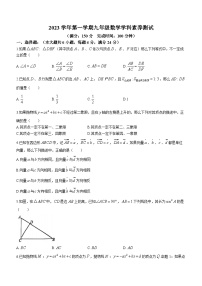 上海市29校联考2023-2024学年九年级上学期月考数学试题