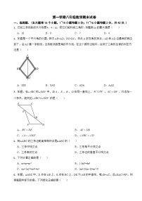 河北省石家庄市2023年第一学期八年级数学期末试卷附答案