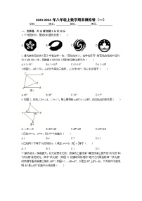 广西 柳州市第十二中学2023-2024学年八年级上学期数学期末模拟卷（一）