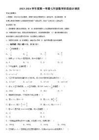 2023-2024学年广东省汕尾市陆河县多校七年级上册月考数学试题（含解析）