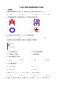 广东省中山市2023年八年级上学期上数学期末测试水平试卷附答案