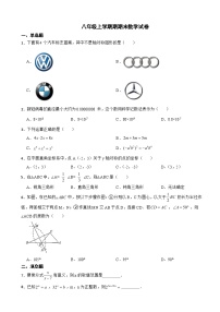 吉林省松原市2023年八年级上学期期期末数学试卷附答案