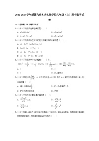 新疆乌鲁木齐实验学校2022-2023学年八年级上学期期中数学试卷