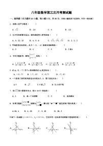 广东省河源市紫金县紫城第二中学2023—2024学年八年级上学期第三次月考数学试题