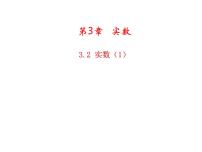 数学七年级上册3.2 实数教学ppt课件