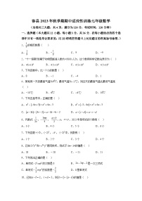 广西壮族自治区玉林市容县2023-2024学年七年级上学期期中数学试题（含解析）