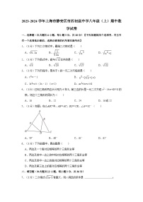 上海市静安区市西初级中学2023-2024学年八年级上学期期中数学试卷