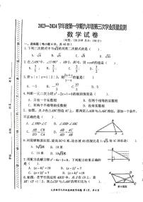 四川省资阳市 安岳县李家初级中学2023-2024学年九年级上学期12月月考数学试题