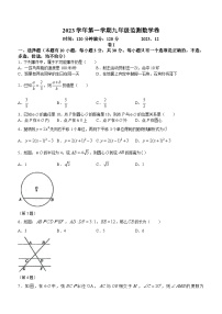 浙江省温州市瑞安市西部联盟联考2023-2024学年九年级上学期12月月考数学试题