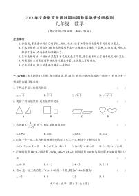 四川省宜宾市兴文县2023-2024学年九年级上学期期中数学试卷