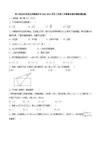 四川省达州市宣汉县峰城中学2023-2024学年八年级上学期期末数学模拟测试题