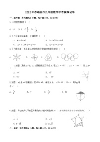 2022年江西省瑞金市九年级数学中考模拟试卷