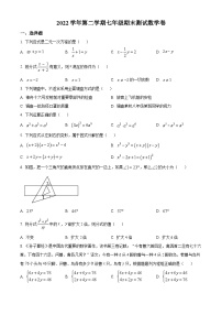 2022-2023学年浙江省宁波市江北区七年级下学期期末数学试题