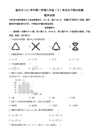 2022-2023学年浙江省温州市八年级下学期期末数学试题