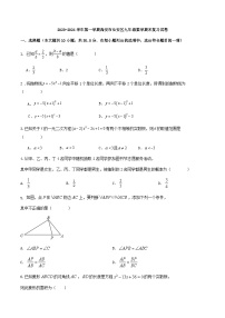 陕西省西安市长安区2023—-2024学年上学期九年级数学期末复习试卷