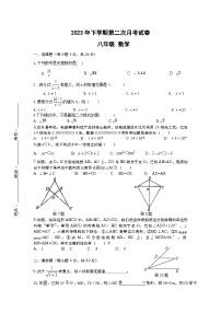 湖南省临湘市定湖中学2023-2024学年八年级上学期第二次月考数学试题