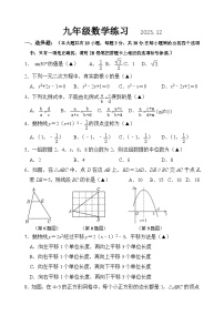 江苏省无锡市阳山中学2023-2024学年九年级上学期12月阶段练习数学试卷