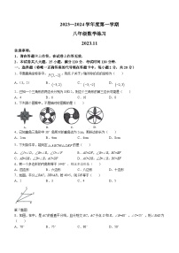 辽宁省大连市瓦房店市2023-2024学年八年级上学期期中数学试题