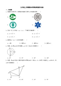 湖南省2023年九年级上学期期末学情诊断数学试卷附答案