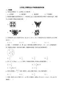 陕西省渭南市韩城市2023年九年级上学期学业水平检测试数学试卷附答案