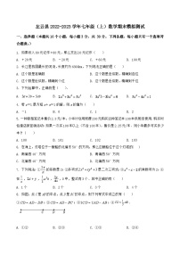 山西省大同市左云县2022-2023学年七年级上学期期末模拟测试数学试卷