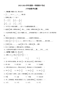 黑龙江省绥化市望奎县第四中学2023-2024学年初中六年级（五四制）上册期中数学试题（含解析）