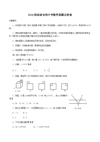 2019陕西省宝鸡中考数学真题及答案