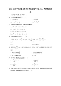 2022-2023学年新疆乌鲁木齐实验学校八年级（上）期中数学试卷