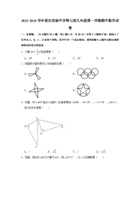 2023-2024学年重庆实验中学等七校九年级（上）期中数学试卷（含解析）