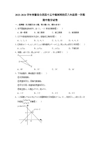 2023-2024学年安徽省合肥四十五中橡树湾校区八年级（上）期中数学试卷（含解析）