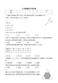 江苏省徐州市丰县欢口镇欢口初级中学2023-2024学年九年级上学期第二次阶段检测数学试题