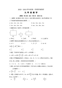 江苏省徐州市丰县七校2023-2024学年九年级上学期12月学情调研数学试卷