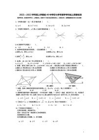 黑龙江省哈尔滨市香坊区第四十九中学校2022-2023学年 上学期七年级期中线上质量检测数学(五四制)学科试卷