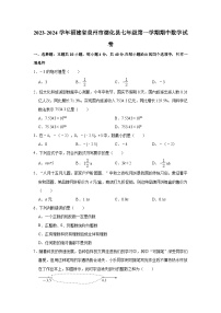 2023-2024学年福建省泉州市德化县七年级（上）期中数学试卷(含解析)