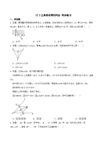 数学八年级上册12.2 三角形全等的判定当堂达标检测题