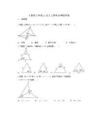 人教版八年级上册12.2 三角形全等的判定随堂练习题