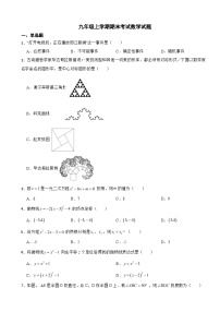 广东省阳江市江城区2023年九年级上学期期末考试数学试题附答案