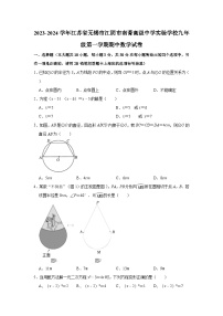 2023-2024学年江苏省无锡市江阴市南菁高级中学实验学校九年级（上）期中数学试卷（含解析）